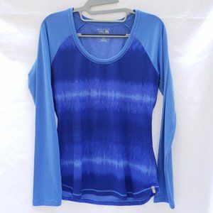 EUC Mountain Hardware Raglan Tee, Blue Gradient
